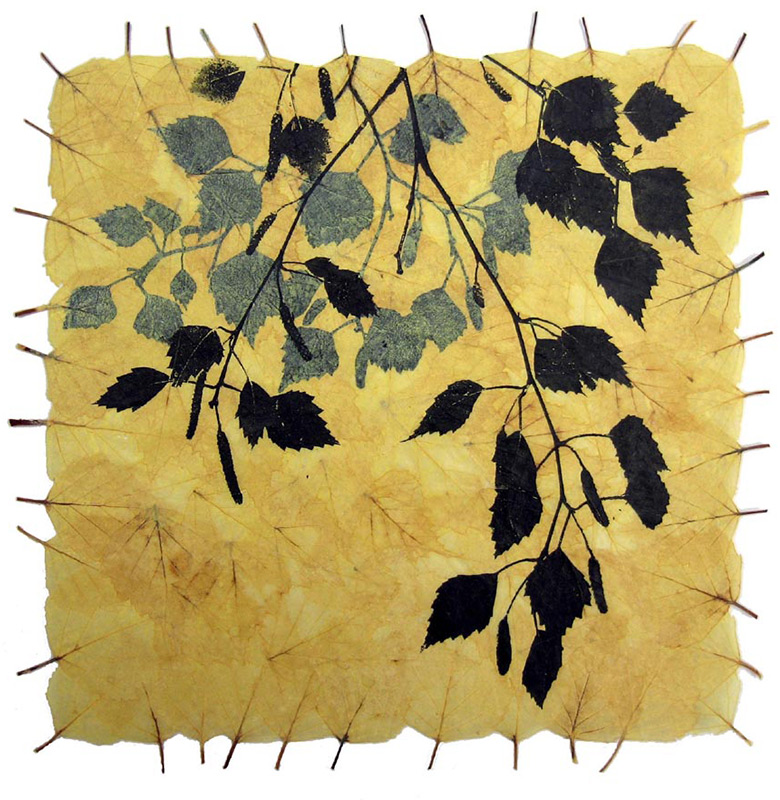 janet-french-silver-birch-leaves-on-handmade-paper-23x23cm
