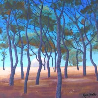 roger-gamble-PINES-AT-RETHYMNA-acrylic-50x50cm