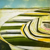evelyn-polk-drive-home-on-the-A143-collagraph-print-50x50cm