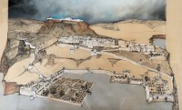 doug-patterson-jaipur-fort-india-watercolour-pastel-landscape